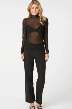 Neo Noir Liza Mesh Lace Blouse 164281< Bluser & Skjorter