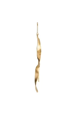 Long Twisted Hammered Earring With Chain Goldenen*Stine A Outlet