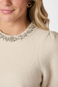 Maia Stone Knit Blouse 162914*Neo Noir New