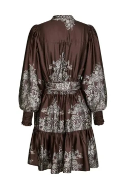 Malfida Paisley Border Dress 166210*Neo Noir Hot
