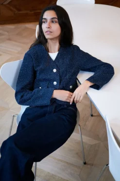 Neo Noir Manua Denim Structure Jacket 164145< Overtøj & Jakker