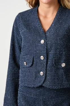 Neo Noir Manua Denim Structure Jacket 164145< Overtøj & Jakker