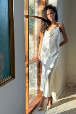 Marina Heavy Sateen Dress*Neo Noir Best