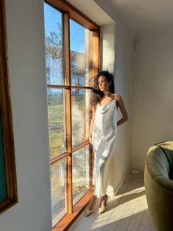 Marina Heavy Sateen Dress*Neo Noir Best