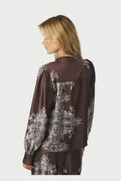 Massima Paisley Border Blouse 160960*Neo Noir New