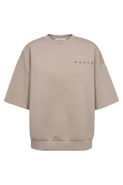 Haute L'Amitié Maxi Split Ss Logo Sweat HL10461< Sweatsæt & Comfy Wear|Bluser & Skjorter