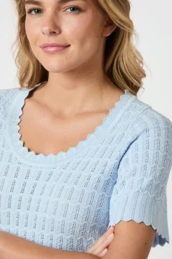 Meiko Solid Knit Blouse 164706*Neo Noir Hot