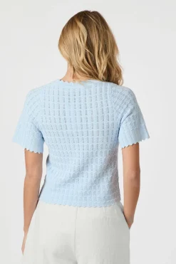 Meiko Solid Knit Blouse 164706*Neo Noir Hot