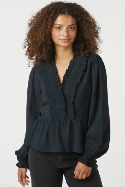 Neo Noir Melfy Structure Blouse 166695< Bluser & Skjorter