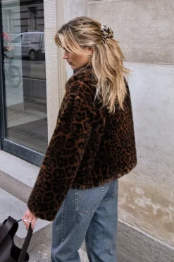 Neo Noir Melodie Leo Faux Fur Jacket< Overtøj & Jakker