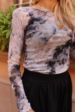 Mesh Ls Tshirt 22065*Liberte Outlet