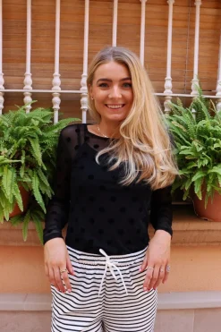 Liberte Mesh Ls Tshirt 22065< Bluser & Skjorter