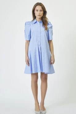 Co´Couture Micacc Stripe Ss Shirt Dress 36551< Bluser & Skjorter|Ammevenligt Tøj