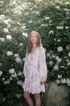 Milly Emb Rose Dress 165099*Neo Noir Clearance