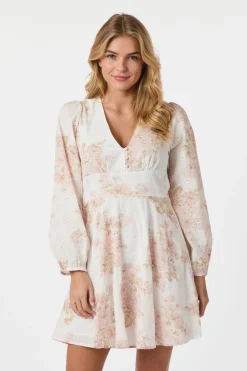 Milly Emb Rose Dress 165099*Neo Noir Clearance