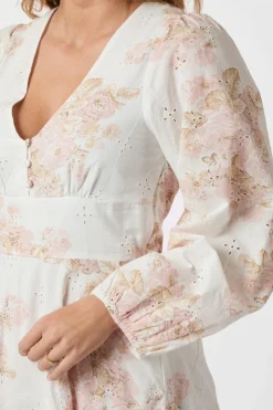 Milly Emb Rose Dress 165099*Neo Noir Clearance