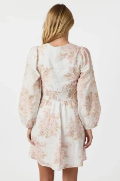 Milly Emb Rose Dress 165099*Neo Noir Clearance