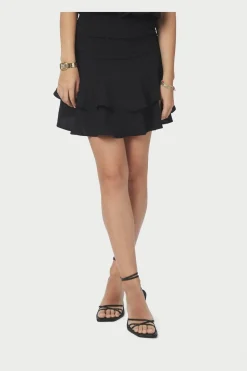 Neo Noir Mitra Frill Structure Skirt 167121< Nederdele