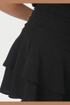 Neo Noir Mitra Frill Structure Skirt 167121< Nederdele