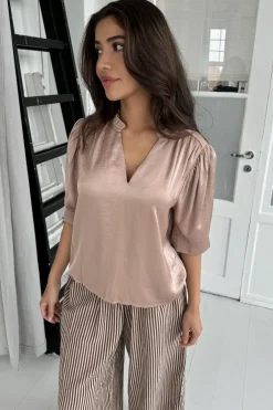 Continue Moe V Neck Satin 14971< Bluser & Skjorter