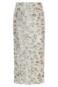 Moss Copenhagen Mschmagnolia Skirt Emb 19473< Nederdele