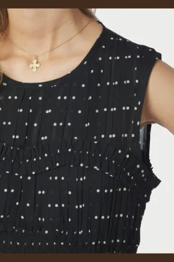 Neo Noir Myrna Dot Dress 166384< Kjoler