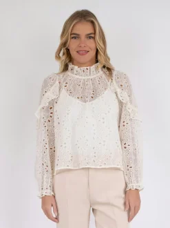 Neo Noir Nadira Embroidery Blouse< Bluser & Skjorter