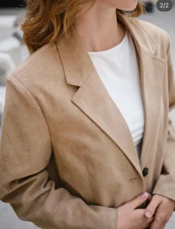 Namy Imitated Suede Blazer 164548*Neo Noir Outlet