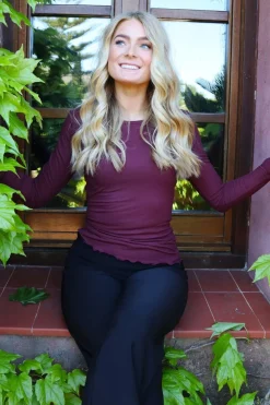 Natalia Ls Round Neck Blouse 9914*Liberte Sale