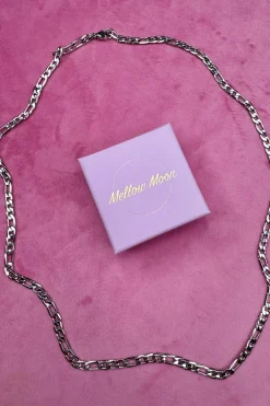 Mellow Moon Necklace Figaro Mesh collierfigaro4mm< Halskæder