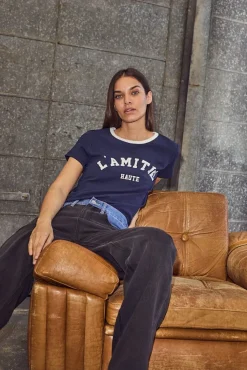 Haute L'Amitié Neckline Logo Tee HL10006< T-Shirts & Toppe