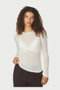 Nella Fine Rib Blouse 167271*Neo Noir Clearance