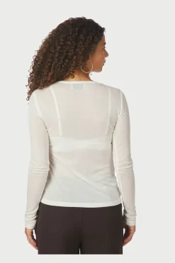 Nella Fine Rib Blouse 167271*Neo Noir Clearance