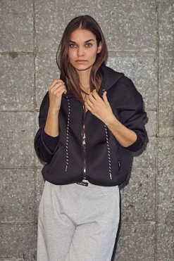 Neo Crop Zip Hoodie HL10266*Haute L'Amitié Online