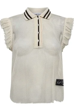 Net Frill Polo Top HL10094*Haute L'Amitié New