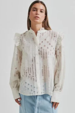 Second Female Nete Frill Shirt 59393< Bluser & Skjorter|Ammevenligt Tøj