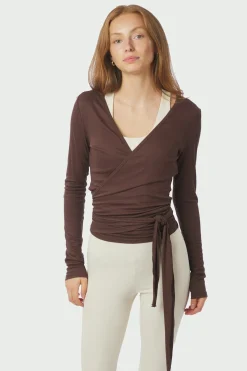 Nia Jersey Wrap Blouse 165501*Neo Noir Discount