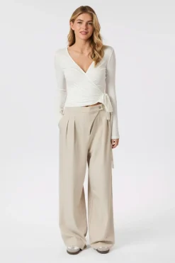 Neo Noir Nia Jersey Wrap Blouse 165501< Bluser & Skjorter|Træningstøj