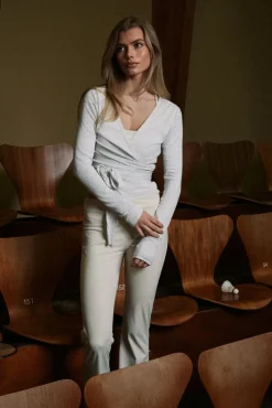 Nia Jersey Wrap Blouse 165501*Neo Noir Hot