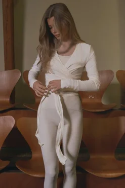 Neo Noir Nia Jersey Wrap Blouse 165501< Træningstøj|Bluser & Skjorter