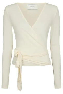 Neo Noir Nia Jersey Wrap Blouse 165501< Træningstøj|Bluser & Skjorter