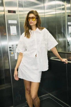 Nmalessa H/W Short Texture Skirt*Noisy May Hot