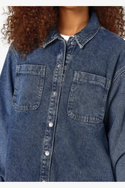 Nmalva L/S Denim Shacket Az351Mb*Noisy May Sale
