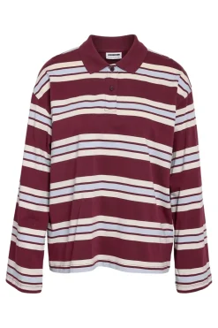 Noisy May Nmaura L/S Striped Polo Shirt< Bluser & Skjorter