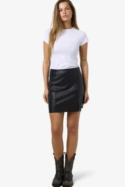 Nmclara Penny Pu Slit Skirt*Noisy May