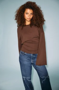 Noisy May Nmeden L/S Wide Sleeve Top Fwd< Bluser & Skjorter