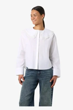 Nmeliza L/S Embr Collar Shirt*Noisy May New