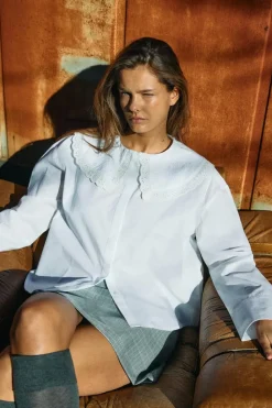 Nmeliza L/S Embr Collar Shirt*Noisy May New