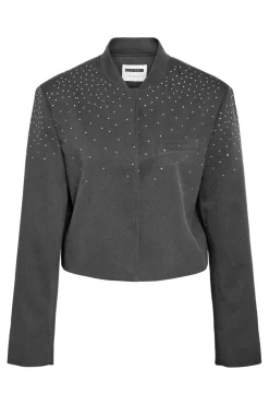 Nmellie Rhinestone Cropped Jacket Fwd*Noisy May Sale