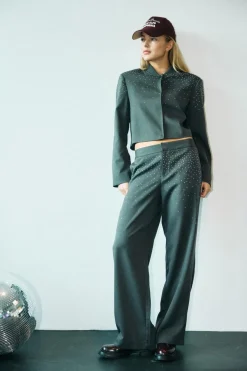 Noisy May Nmellie Rhinestone Pants Fwd< Sæt 🛍️|Bukser, Jeans & Leggings